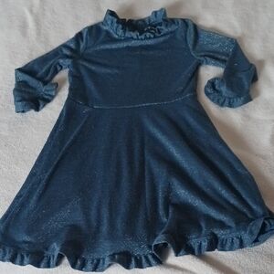 Art Class Glittery Blue Kids Dress